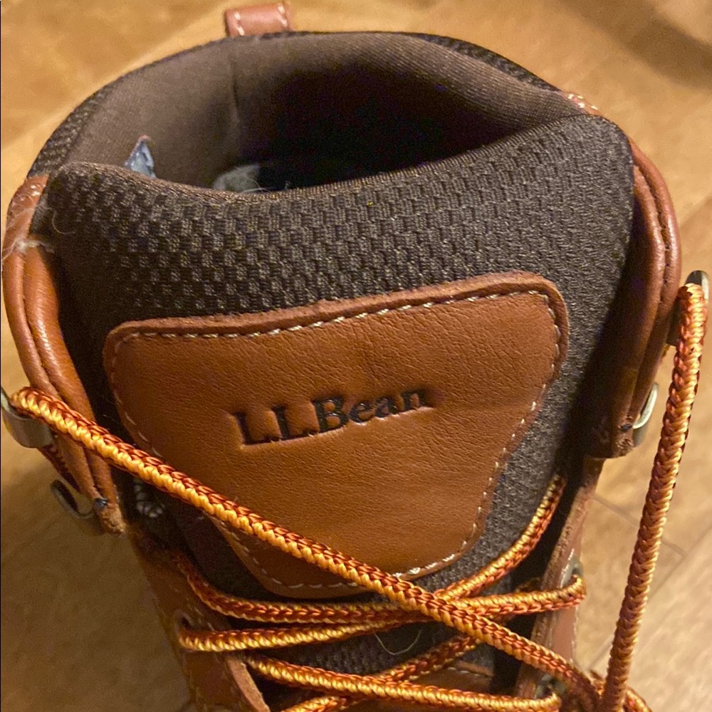 L.L. Bean Storm Chasers Classic Waterproof Leather Boots Lace-Up Size 9m Euc View 5